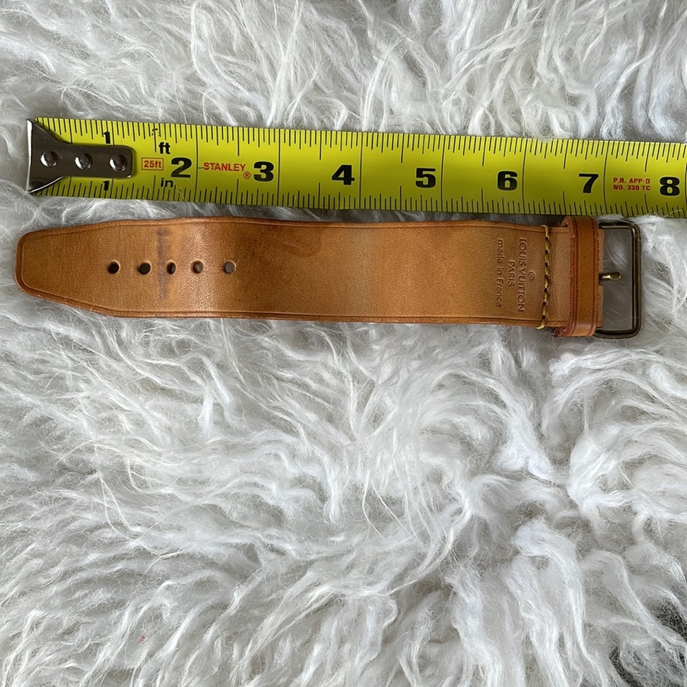 Louis Vuitton leather luggage tag & belt (poignet) set - Picture 8 of 10
